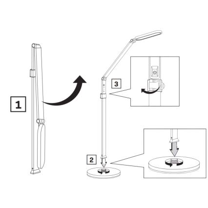 LED Aptumšojama skārienvadāma grīdas stāvlampa FERRARA LED/13W/230V 3000/4000/6000K balta