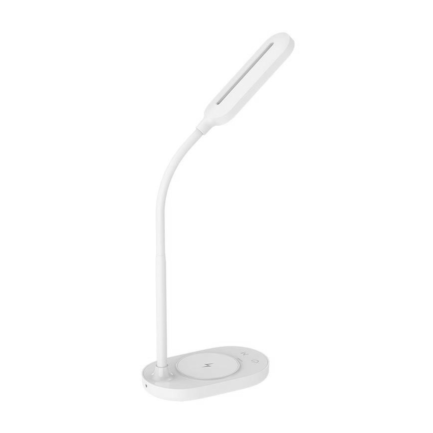 LED Aptumšojama skārienvadāma galda lampa ar bezvadu lādētāju OCTAVIA LED/7W/230V balta