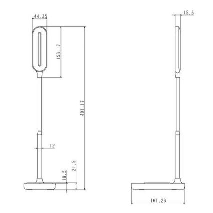 LED Aptumšojama skārienvadāma galda lampa ar bezvadu lādētāju OCTAVIA LED/7W/230V balta