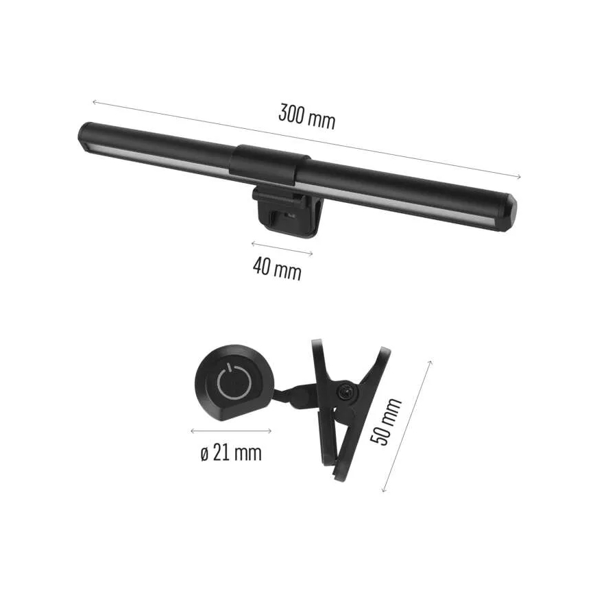LED Aptumšojama skārienvadāma monitora apgaismojums LED/5,6W/5V 30 cm CRI 95