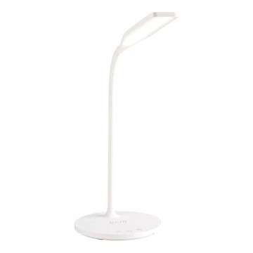 LED Aptumšojama skārienvadāma pielāgojama galda lampa ar 15W bezvadu uzlāde Qi LED/5,5W/230V 2700-6500K balta
