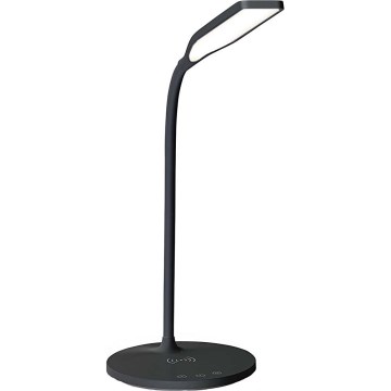 LED Aptumšojama skārienvadāma pielāgojama galda lampa ar 15W bezvadu uzlāde Qi LED/5,5W/230V 2700-6500K melna