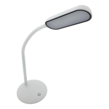 LED Aptumšojama skārienvadāma pielāgojama galda lampa LED/6W/5V USB 1200 mAh balta