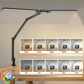 LED Aptumšojama skārienvadāma pielāgojama galda lampa POINTIQ LED/24W/230V 3000-6500K CRI 92 melna
