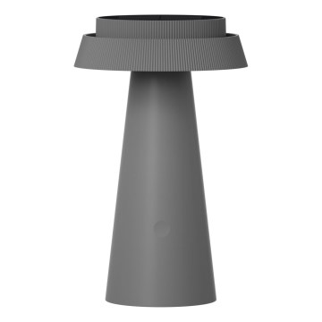 LED Aptumšojama skārienvadāma saules enerģijas lampa MARAKESZ LED/3,7V USB 3600 mAh 1800/2700/3000K IP54 pelēka