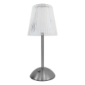 LED Aptumšojama skārienvadāma uzlādējama galda lampa ELBA LED/1,6W/800 mAh matēts hroms/caurspīdīga