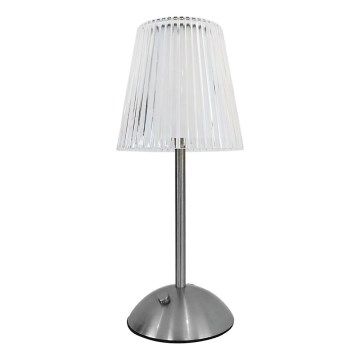 LED Aptumšojama skārienvadāma uzlādējama galda lampa ELBA LED/1,6W/800 mAh matēts hroms/caurspīdīga