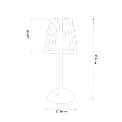 LED Aptumšojama skārienvadāma uzlādējama galda lampa ELBA LED/1,6W/800 mAh matēts hroms/caurspīdīga