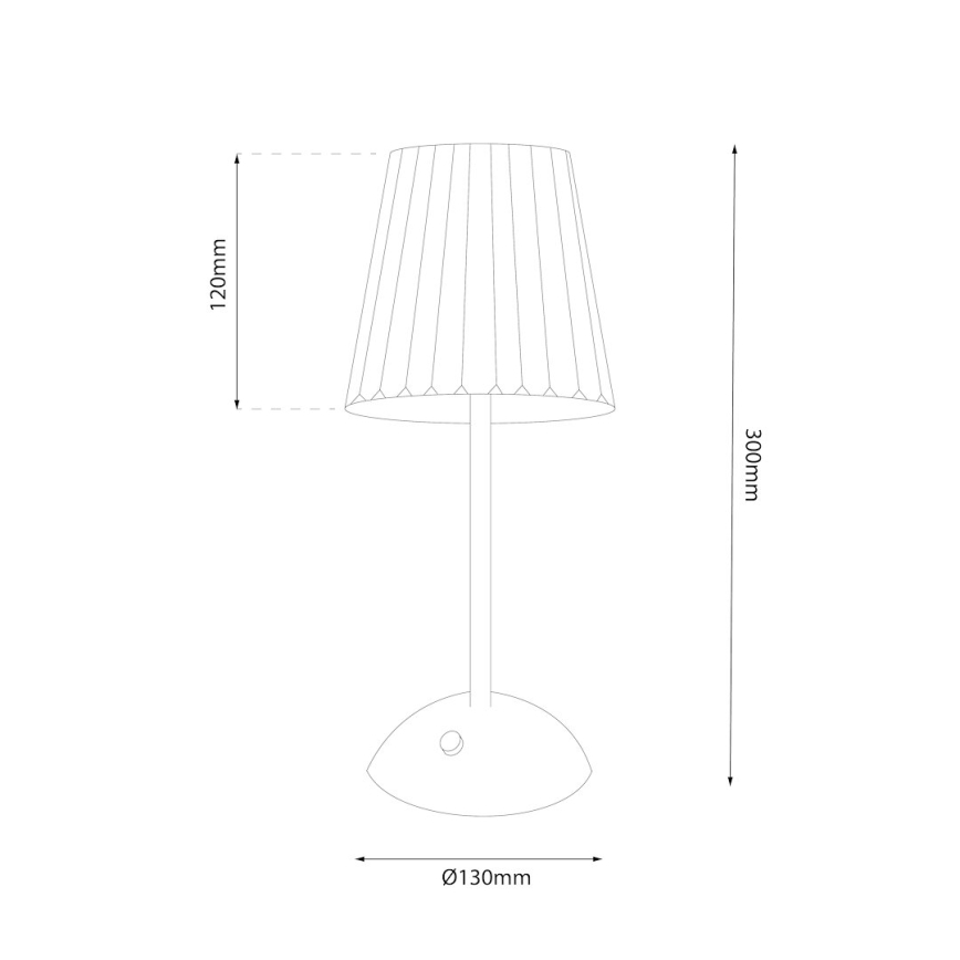 LED Aptumšojama skārienvadāma uzlādējama galda lampa ELBA LED/1,6W/800 mAh matēts hroms/caurspīdīga