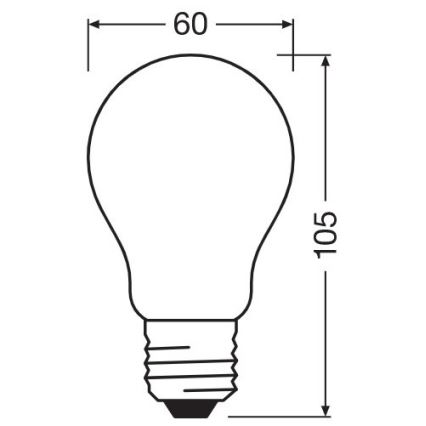 LED Aptumšojama spuldze A60 E27/7W/230V 2700K - Osram