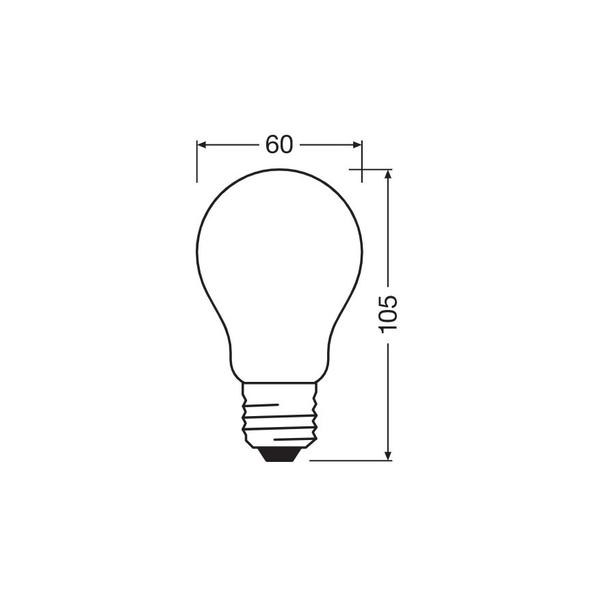 LED Aptumšojama spuldze A60 E27/7W/230V 2700K - Osram