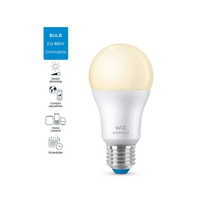 LED Aptumšojama spuldze A60 E27/8W/230V 2700K CRI 90 Wi-Fi - WiZ