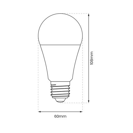 LED Aptumšojama spuldze A60 E27/9W/230V 4000K