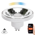 LED Aptumšojama spuldze AR111 GU10/10W/230V 3000-6500K Wi-Fi Tuya 30° balta