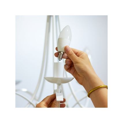 LED Aptumšojama spuldze C37 E14/4,9W/230V 2700-6500K CRI 90 Wi-Fi - WiZ