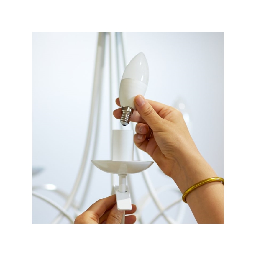 LED Aptumšojama spuldze C37 E14/4,9W/230V 2700-6500K CRI 90 Wi-Fi - WiZ