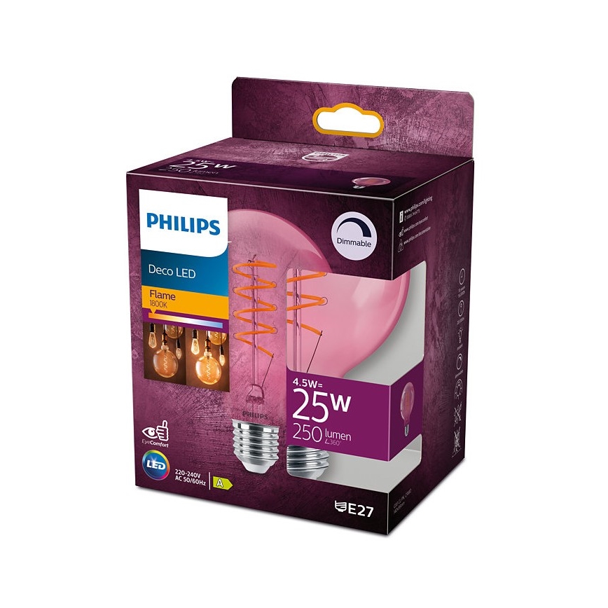 LED Aptumšojama spuldze DECO Philips G93 E27/4,5W/230V 1800K