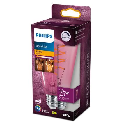 LED Aptumšojama spuldze DECO Philips ST64 E27/4,5W/230V 1800K