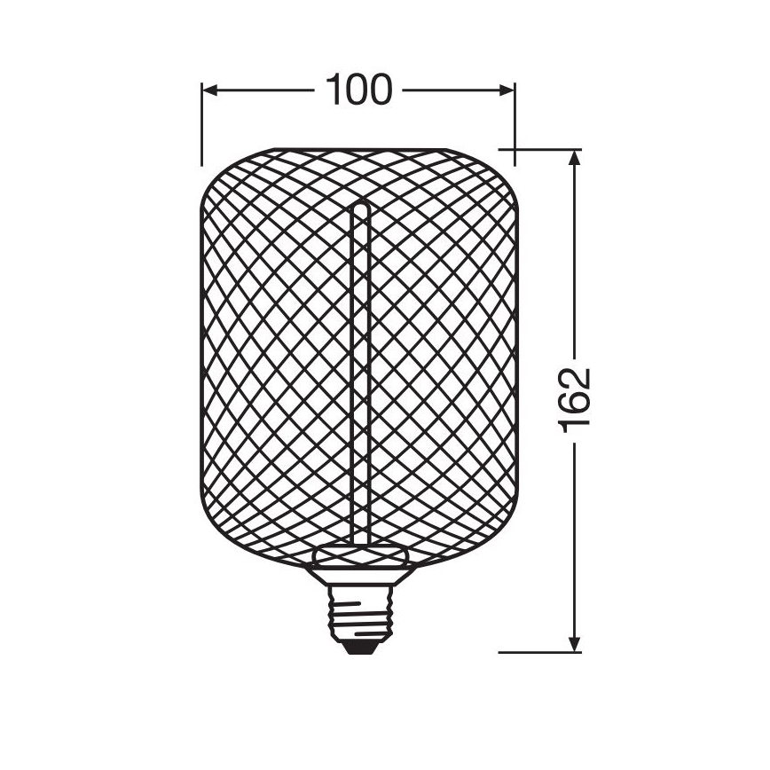 LED Aptumšojama spuldze DECOR FILAMENT E27/3,5W/230V 1800K melna - Osram