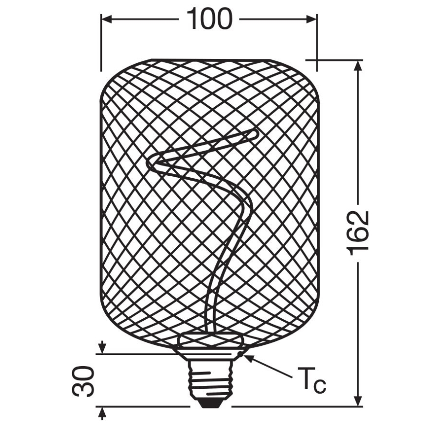 LED Aptumšojama spuldze DECOR FILAMENT E27/3,5W/230V 1800K melna - Osram