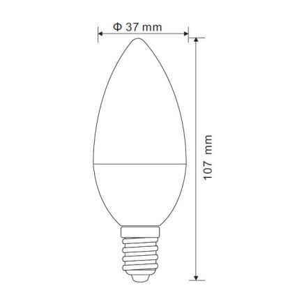 LED Aptumšojama spuldze E14/5W/230V 3000K - Globo