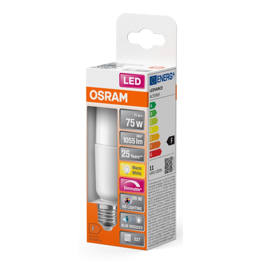 LED Aptumšojama spuldze E27/11W/230V 2700K CRI 90 - Osram