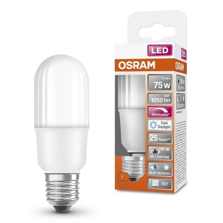 LED Aptumšojama spuldze E27/11W/230V 6500K CRI 90 - Osram