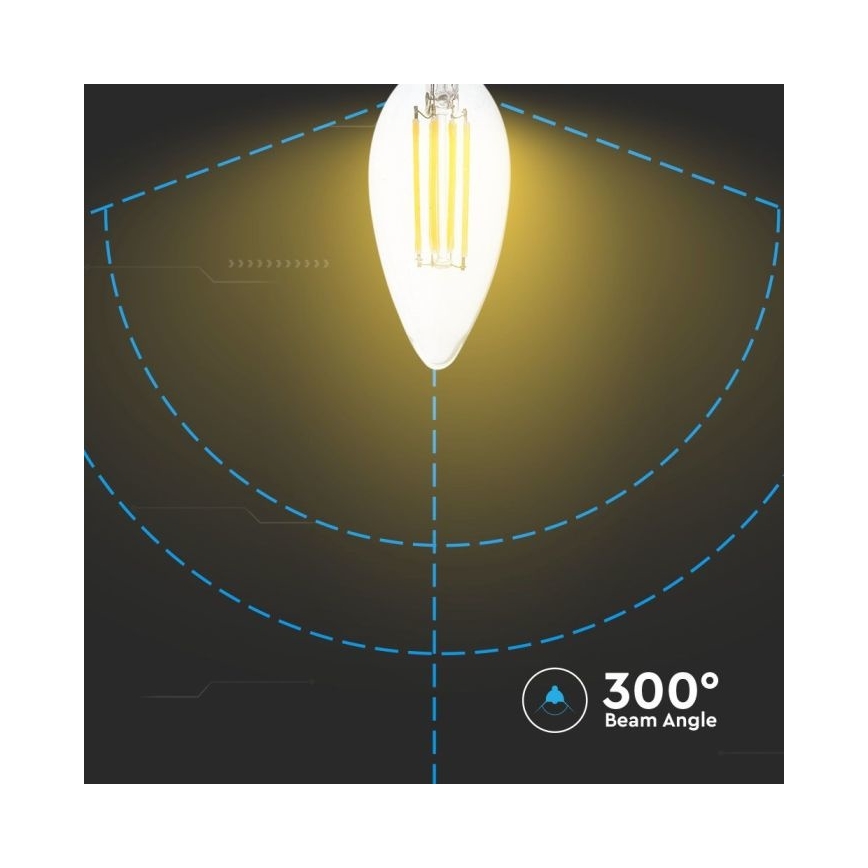 LED Aptumšojama spuldze FILAMENT E14/4W/230V 3000K
