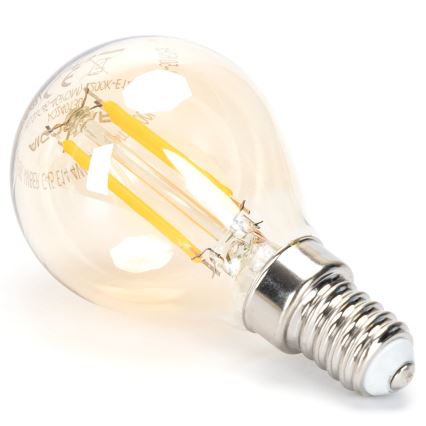 LED Aptumšojama spuldze FILAMENT G45 E14/4W/230V 2200K - Aigostar