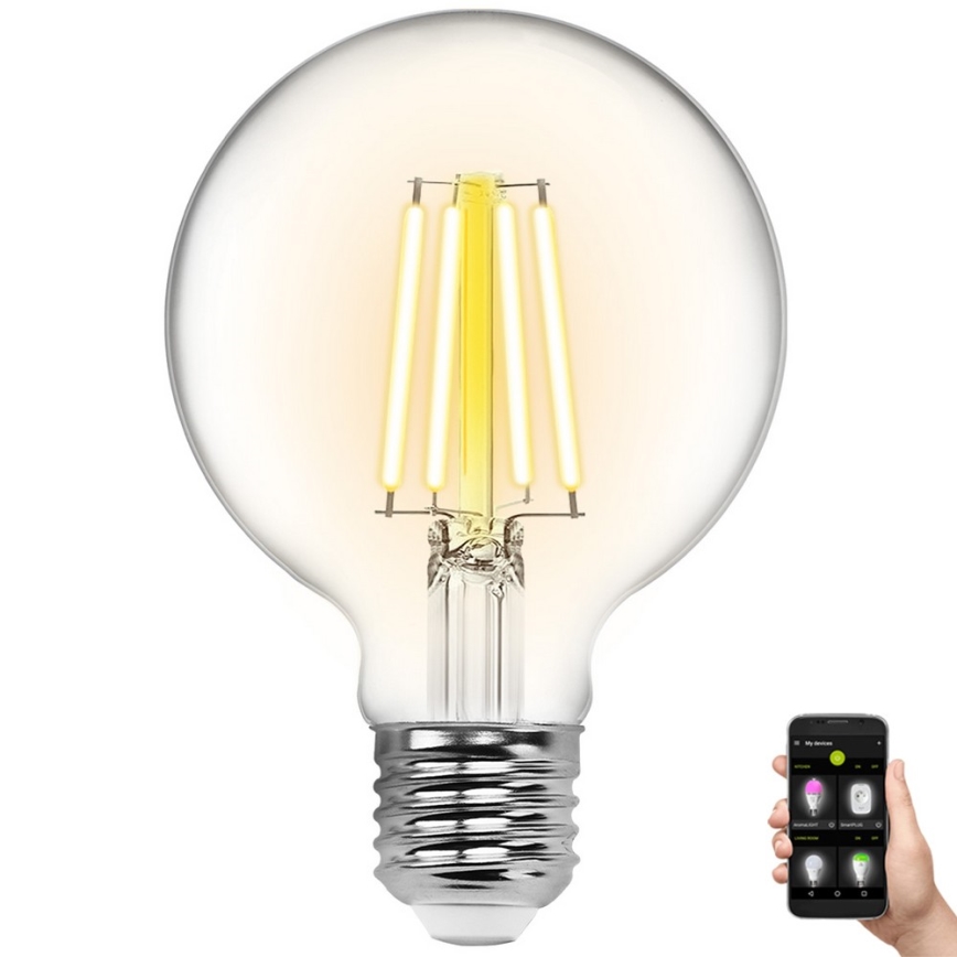 LED Aptumšojama spuldze FILAMENT G80 E27/6W/230V 2700-6500K Wi-Fi - Aigostar