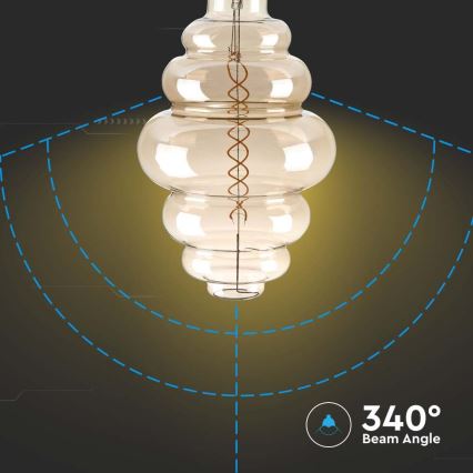 LED Aptumšojama spuldze FILAMENT S200 E27/8W/230V 1800K