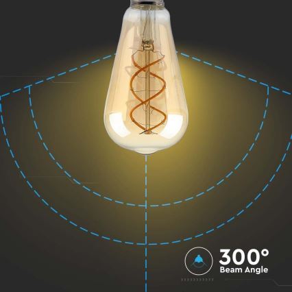 LED Aptumšojama spuldze FILAMENT ST64 E27/4,8W/230V 1800K