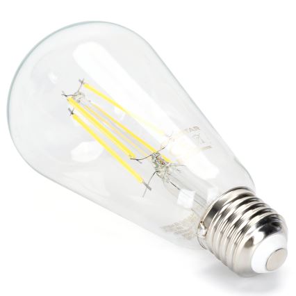 LED Aptumšojama spuldze FILAMENT ST64 E27/6W/230V 6500K - Aigostar