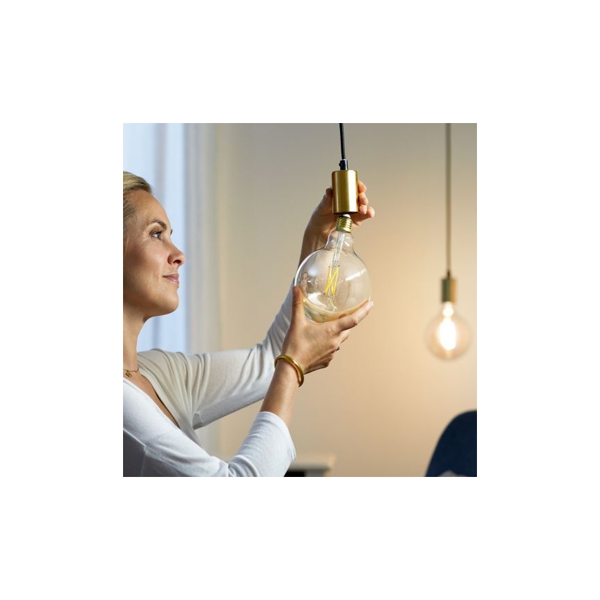LED Aptumšojama spuldze FILAMENT G125 E27/7W/230V 2700-6500K CRI 90 Wi-Fi - WiZ