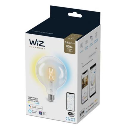 LED Aptumšojama spuldze FILAMENT G125 E27/7W/230V 2700-6500K CRI 90 Wi-Fi - WiZ
