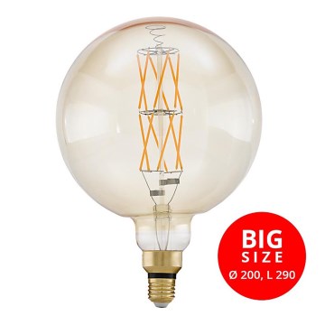 LED Aptumšojama spuldze G200 E27/8W/230V 2100K - Eglo 11687
