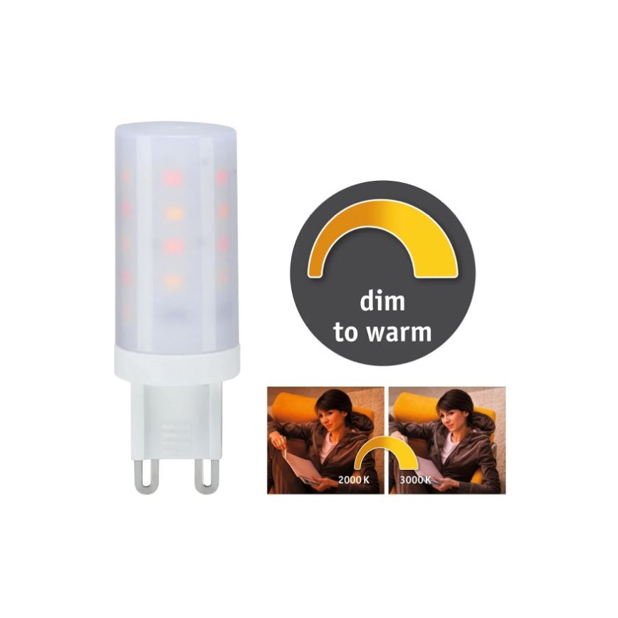LED Aptumšojama spuldze G9/4W/230V 2000-3000K - Paulmann 28819