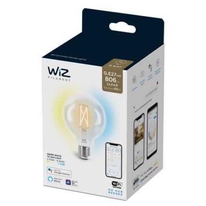 LED Aptumšojama spuldze FILAMENT G95 E27/6,7W/230V 2700-6500K CRI 90 Wi-Fi - WiZ