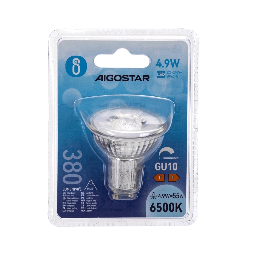 LED aptumšojama spuldze GU10/4,9W/230V 6500K - Aigostar