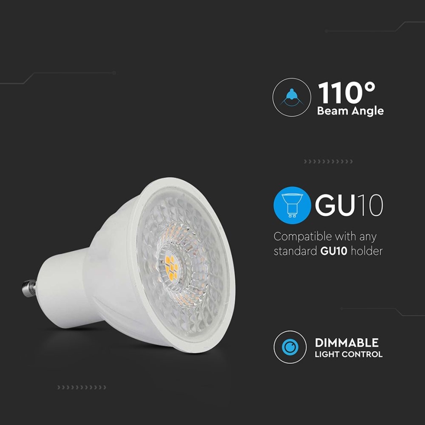 LED Aptumšojama spuldze GU10/6W/230V 3000K 110°