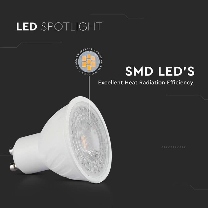 LED Aptumšojama spuldze GU10/6W/230V 6500K 38°