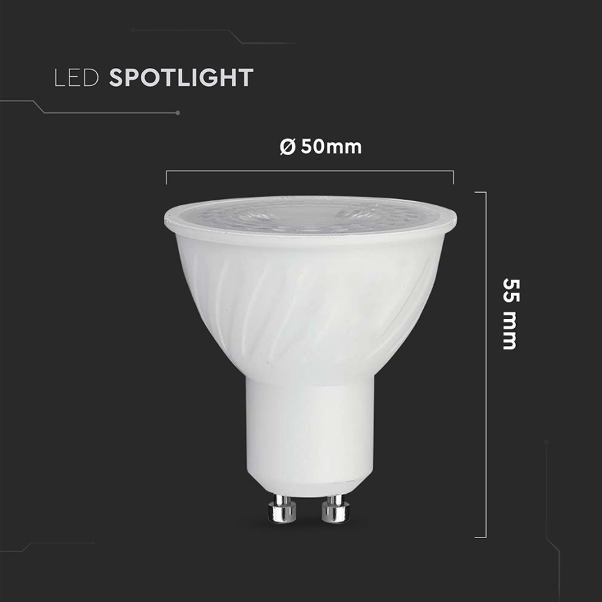 LED Aptumšojama spuldze GU10/6W/230V 6500K 38°