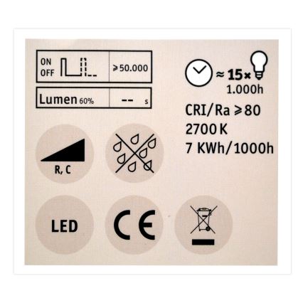 LED Aptumšojama spuldze GU10/7W/230V 2700K - Paulmann 28753