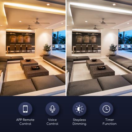 LED Aptumšojama spuldze GU10/7W/230V 3000-6500K Wi-Fi - Aigostar