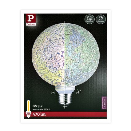 LED Aptumšojama spuldze MOSAIC G125 E27/5W/230V 2700K - Paulmann 28745