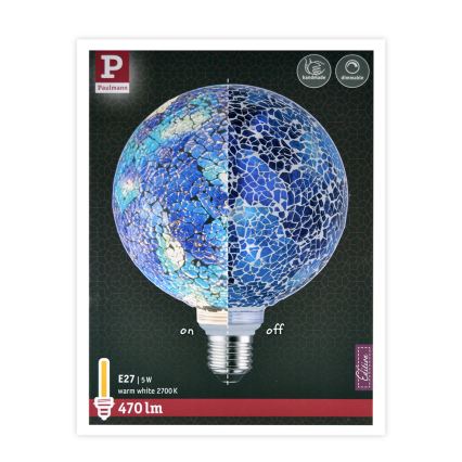 LED Aptumšojama spuldze MOSAIC G125 E27/5W/230V 2700K - Paulmann 28750