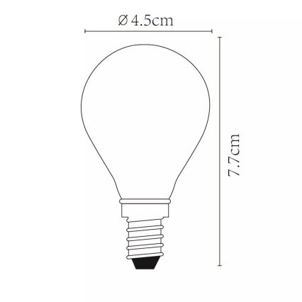 LED aptumšojama spuldze P45 E14/4W/230V 2700K - Lucide 49022/04/60