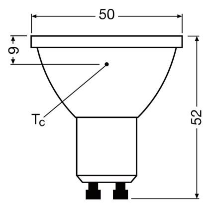 LED Aptumšojama spuldze PAR16 GU10/3,7W/230V 4000K CRI 90 - Osram