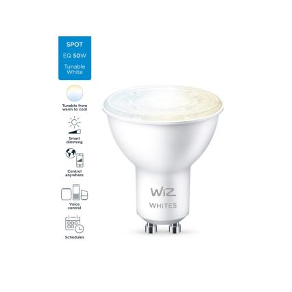 LED Aptumšojama spuldze PAR16 GU10/4,7W/230V 2700-6500K CRI 90 Wi-Fi - WiZ