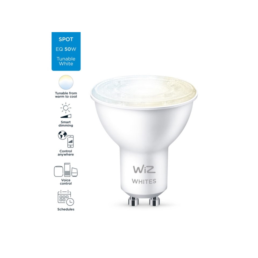 LED Aptumšojama spuldze PAR16 GU10/4,7W/230V 2700-6500K CRI 90 Wi-Fi - WiZ